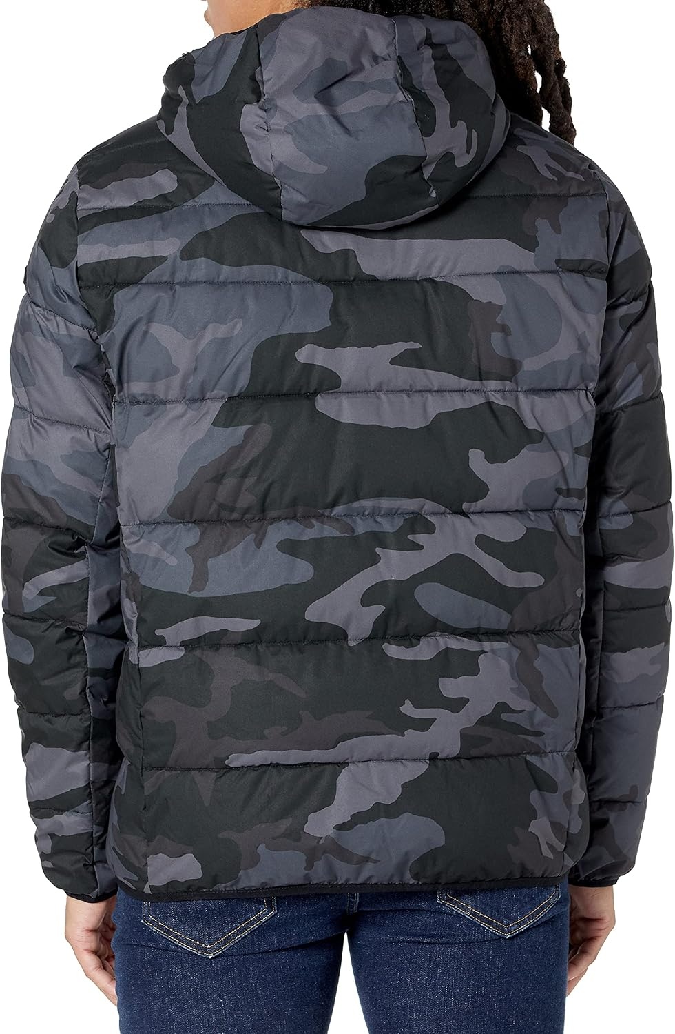image:imageCalvin Klein Mens Heavyweight Short PufferHooded Stretch Black Camo
