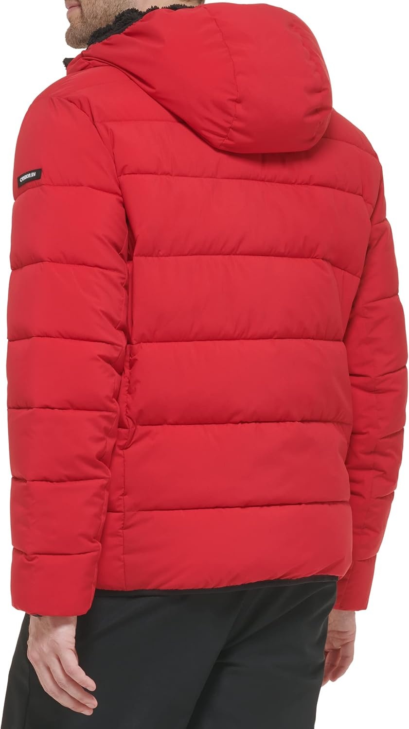image:imageCalvin Klein Mens Heavyweight Short PufferHooded Stretch Deep Red