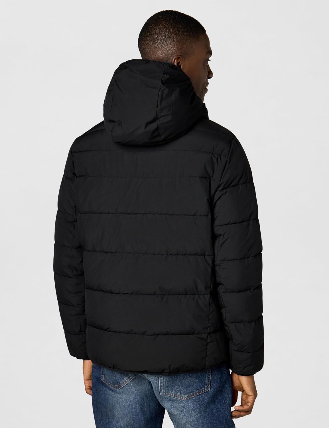 image:imageCalvin Klein Mens Heavyweight Short PufferHooded Stretch Ebony