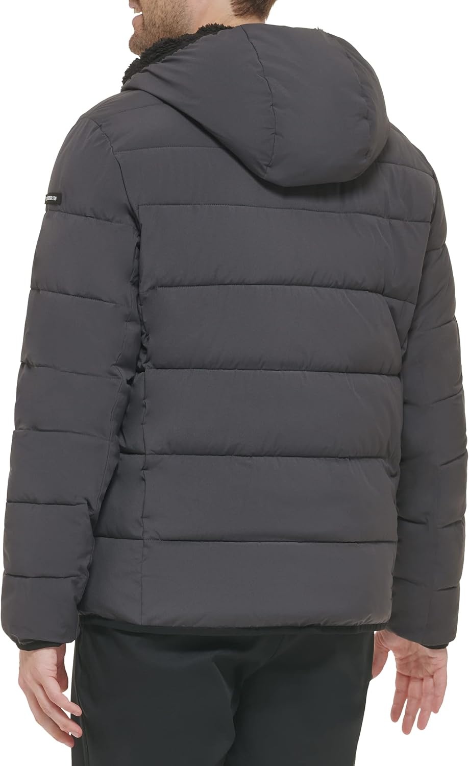 image:imageCalvin Klein Mens Heavyweight Short PufferHooded Stretch Iron