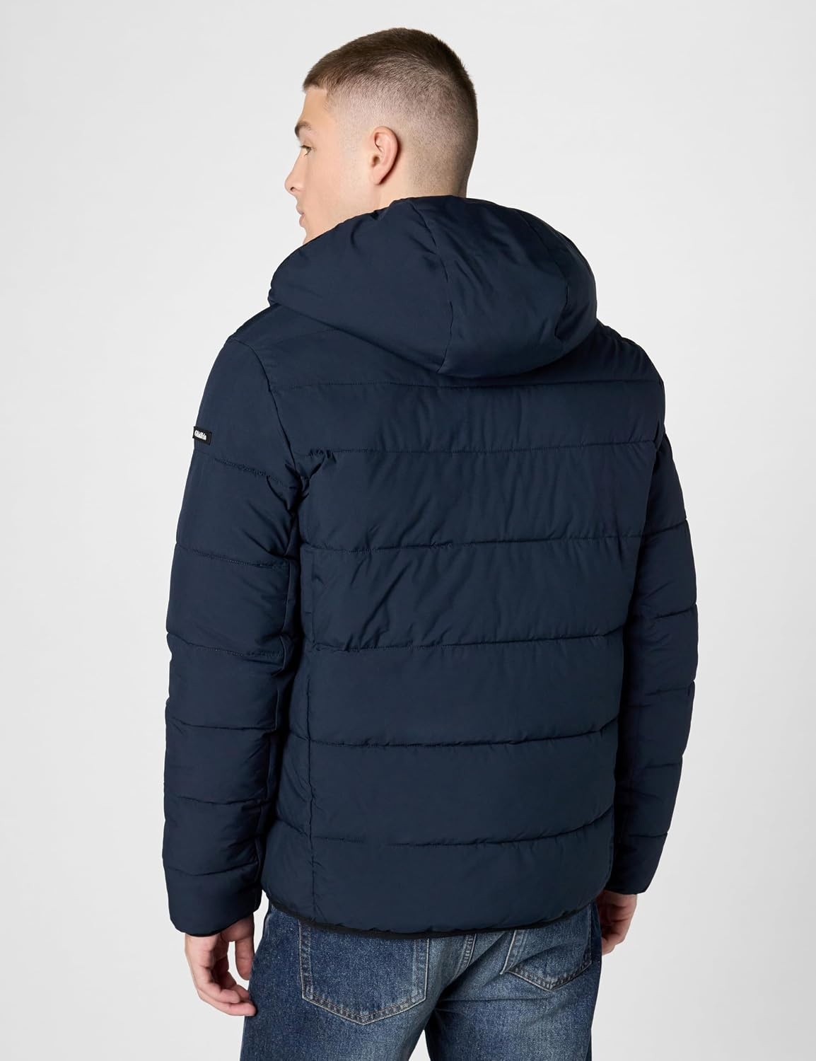 image:imageCalvin Klein Mens Heavyweight Short PufferHooded Stretch True Navy