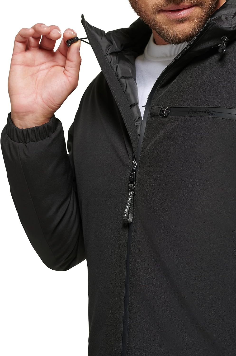 image:imageCalvin Klein Mens Hooded WindbreakerClassic Hooded Black