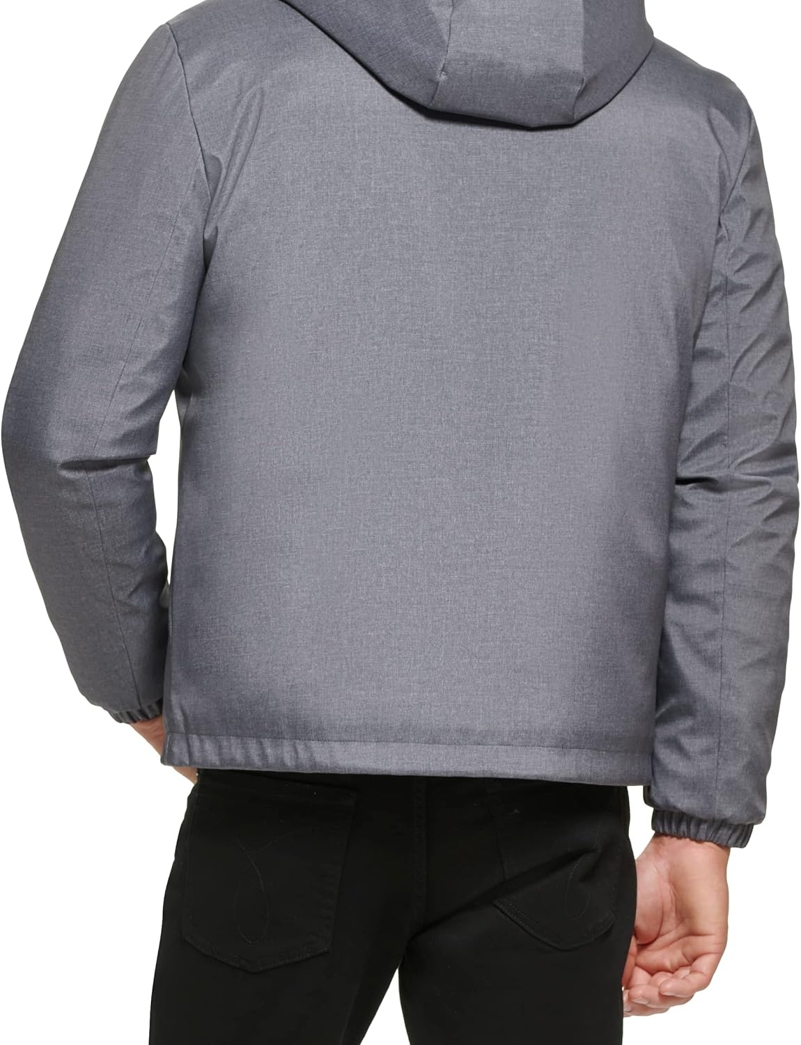 image:imageCalvin Klein Mens Hooded WindbreakerClassic Hooded Light Grey Heather