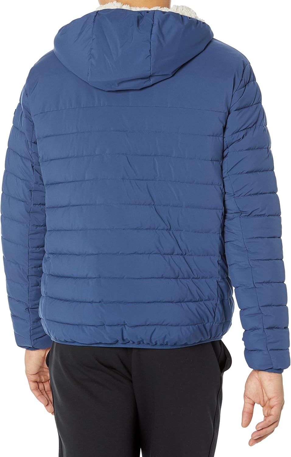 image:imageCalvin Klein Mens Lightweight Packable Down Jacket With Sherpa LiningHooded Down Blue