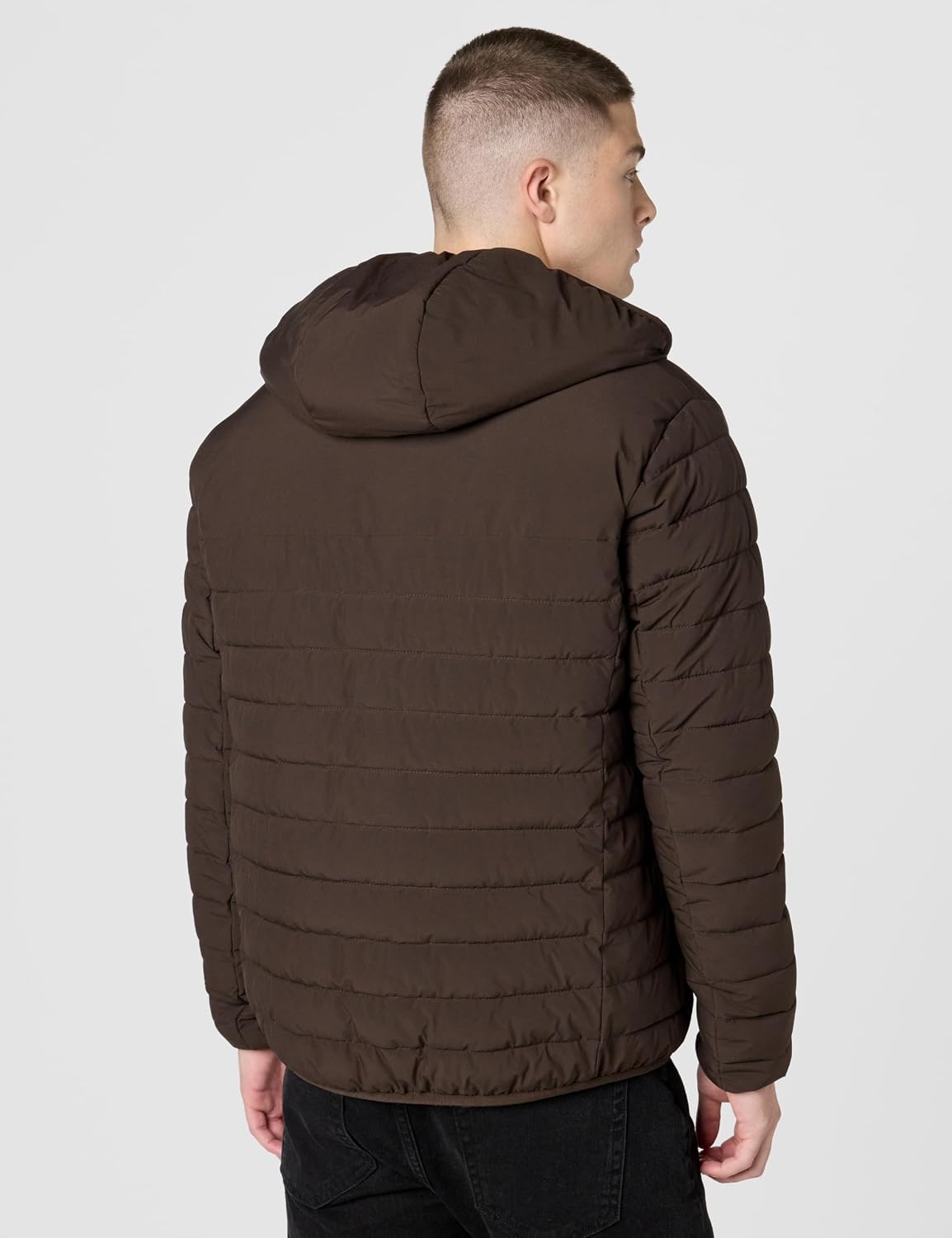 image:imageCalvin Klein Mens Lightweight Packable Down Jacket With Sherpa LiningHooded Down Brown Camel