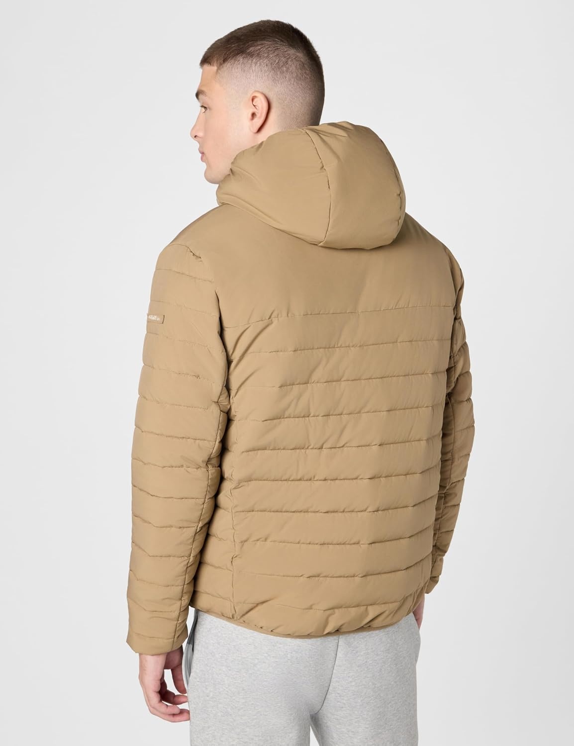 image:imageCalvin Klein Mens Lightweight Packable Down Jacket With Sherpa LiningHooded Down Tan