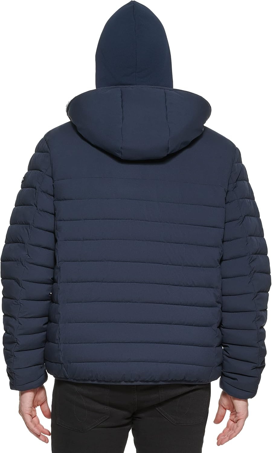 image:imageCalvin Klein Mens Lightweight Packable Down Jacket With Sherpa LiningHooded Down True Navy