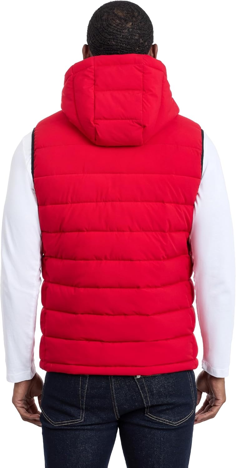image:imageCalvin Klein Mens Lightweight Packable Hooded Puffer VestDeep Red