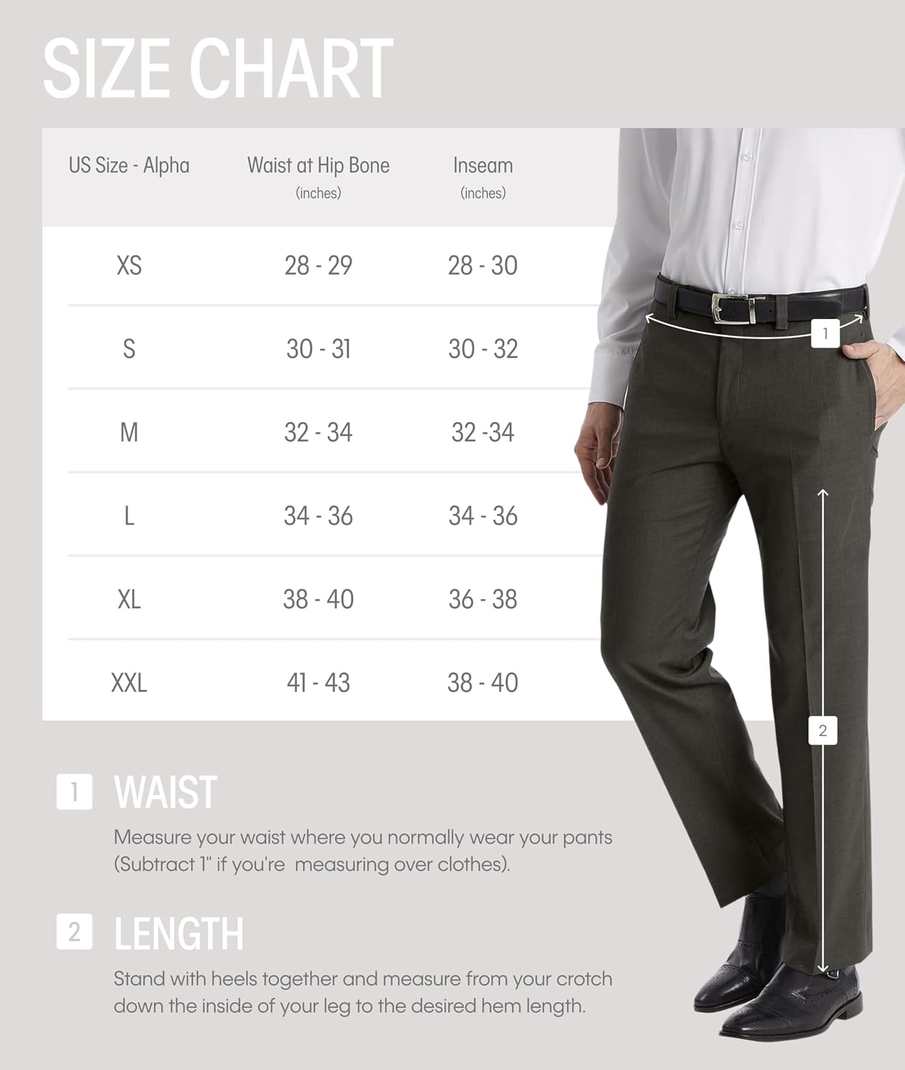 image:imageCalvin Klein Mens Modern Fit Dress Pants  Suit Pants for Men  Performance Stretch Fabric Flat Front ReadytoWear Multiple Colors  Taupe 3630