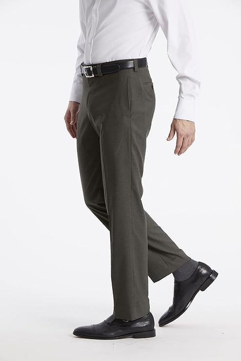 image:imageCalvin Klein Mens Modern Fit Dress Pants  Suit Pants for Men  Performance Stretch Fabric Flat Front ReadytoWear Multiple Colors  Taupe 3630