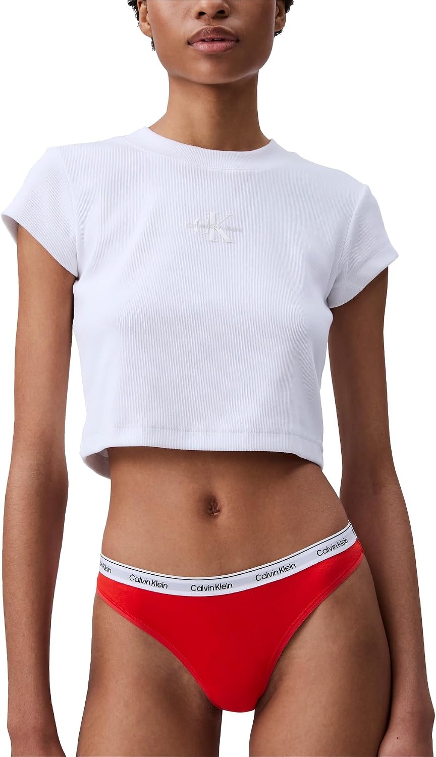 image:imageCalvin Klein Modern Logo Cotton Stretch Thong Panties 5 PackBlackGrey HeatherSterling BlueGlacierMolten