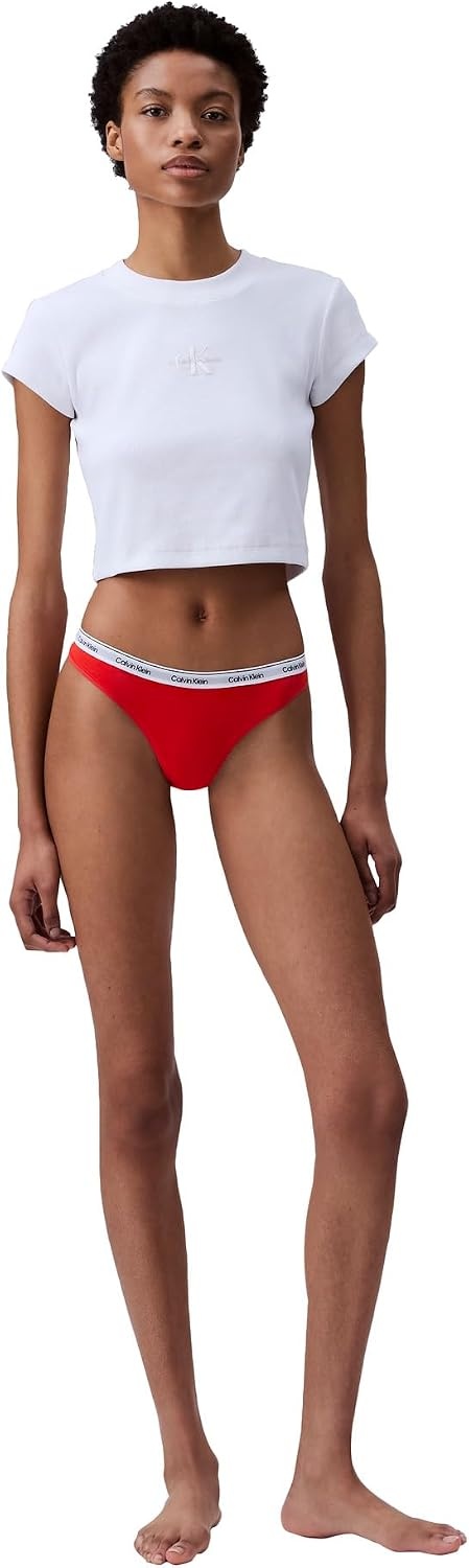 image:imageCalvin Klein Modern Logo Cotton Stretch Thong Panties 5 PackBlackGrey HeatherSterling BlueGlacierMolten