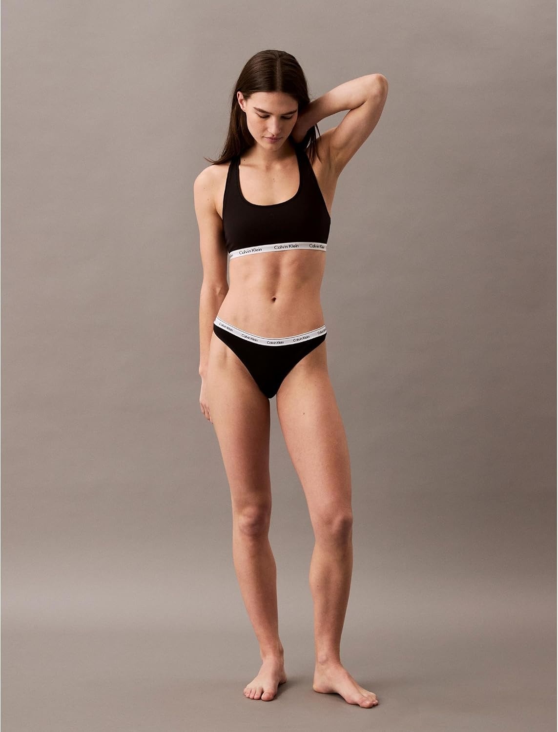 image:imageCalvin Klein Modern Logo Cotton Stretch Thong Panties 5 PackBlotched Plaid and Adrenaline RushBlackAdrenalish RushCharcoal HeatherDark Berry