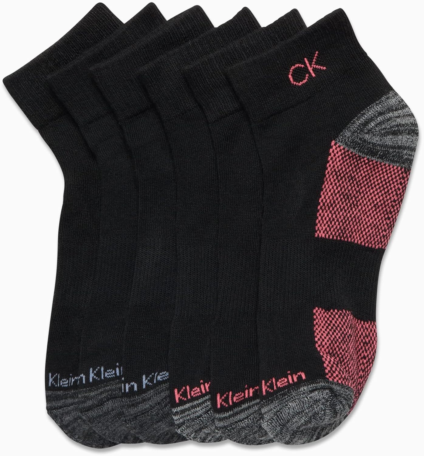 image:imageCalvin Klein Quarter Socks for Women 6 Pack Cushioned Ankle Socks Quarter Cut Breathable Lightweight Athletic DesignBlack Ck