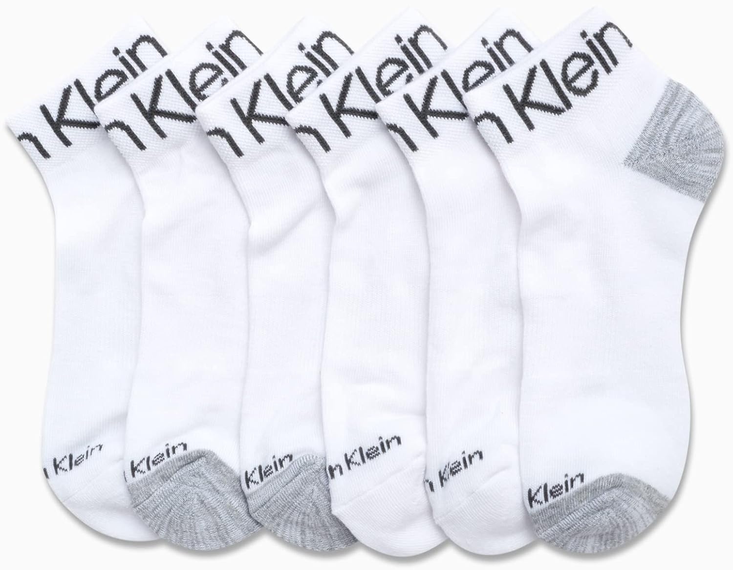 image:imageCalvin Klein Quarter Socks for Women 6 Pack Cushioned Ankle Socks Quarter Cut Breathable Lightweight Athletic DesignWhite Assorted