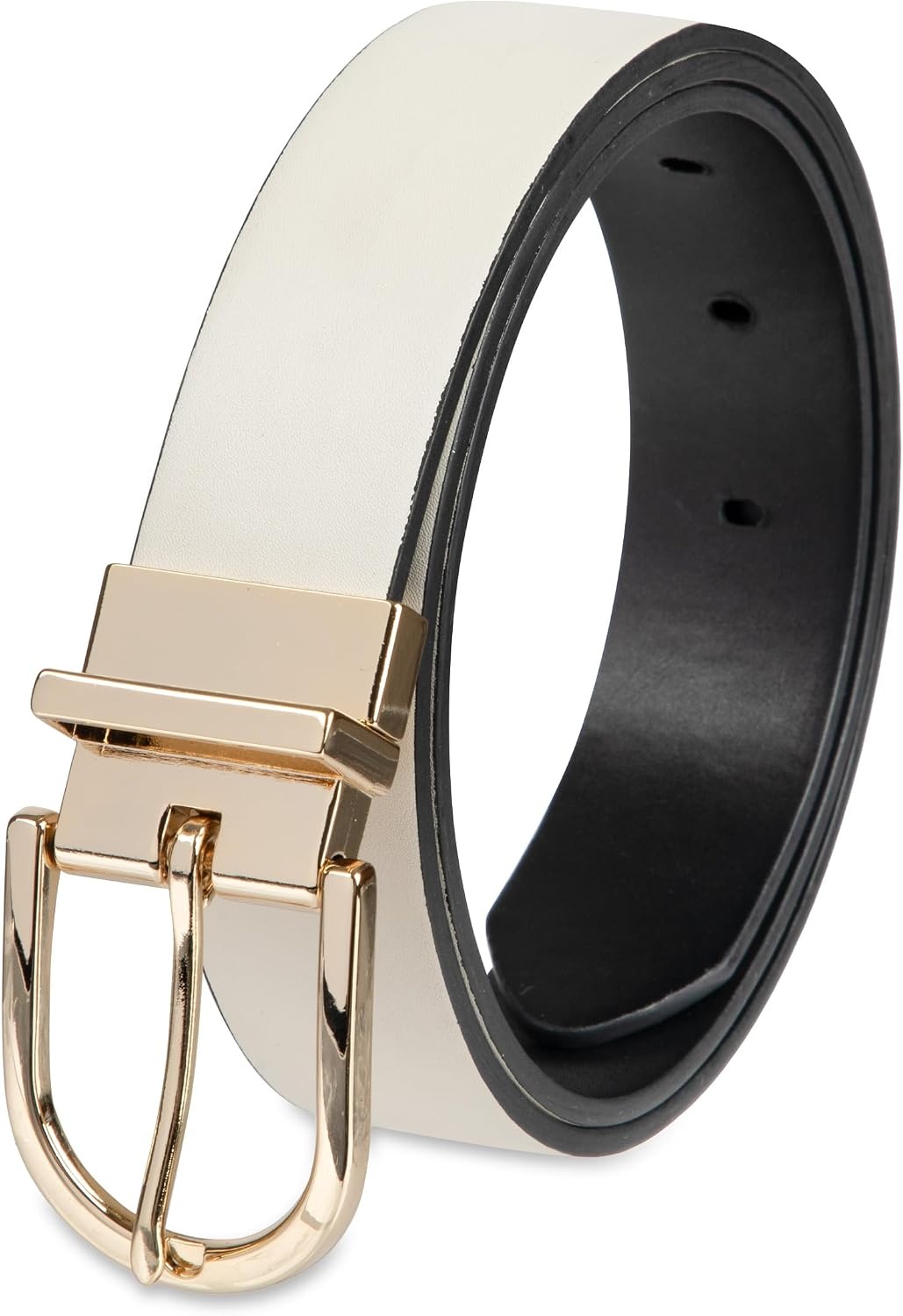 image:imageCalvin Klein Womens 2in1 Reversible Versatile Belts for Jeans Trousers and Dresses Regular and Plus SizesBoneBlack