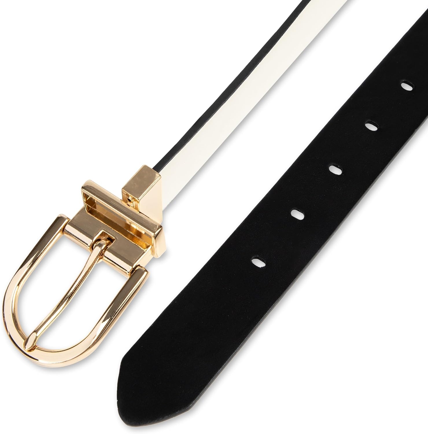 image:imageCalvin Klein Womens 2in1 Reversible Versatile Belts for Jeans Trousers and Dresses Regular and Plus SizesBoneBlack