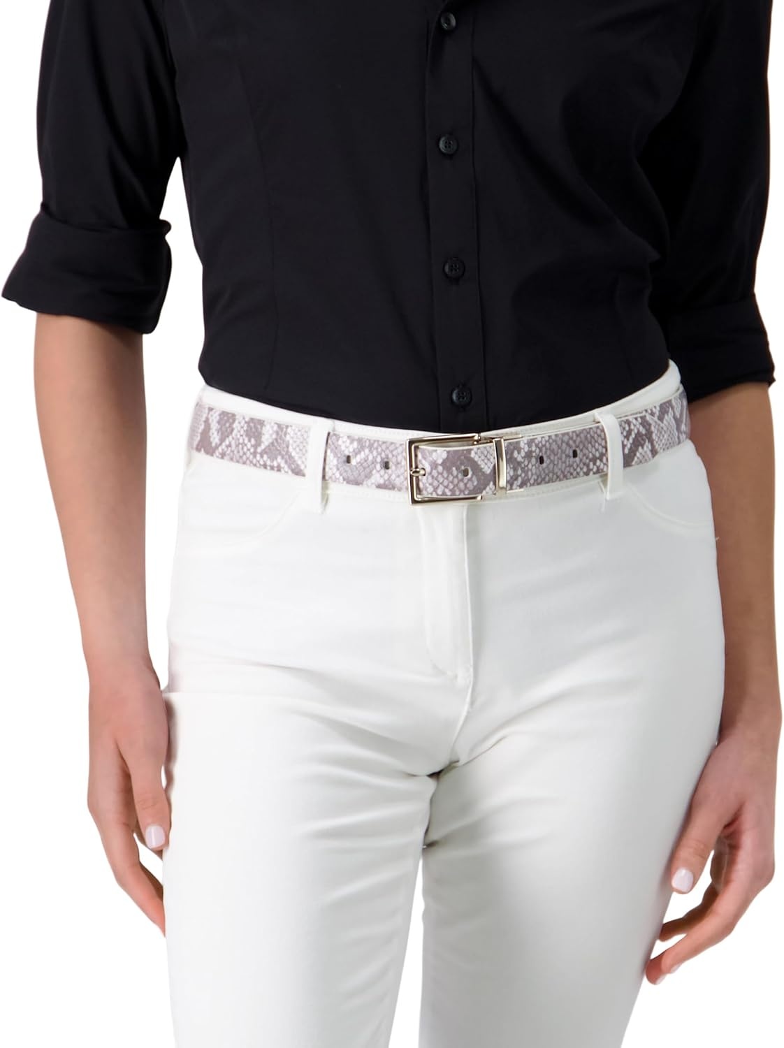 image:imageCalvin Klein Womens 2in1 Reversible Versatile Belts for Jeans Trousers and Dresses Regular and Plus SizesGreyWhite Dress