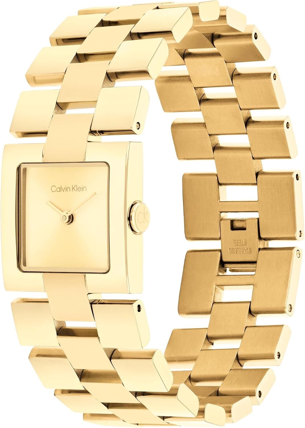 image:imageCalvin Klein Womens CK Meridian 22mm 2H Quartz Slim Watch Stainless Steel Bracelet Minimalistic Stylish Timepiece Premium Fashion Gift for HerGold Plated