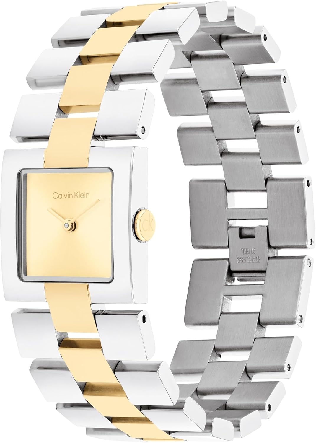 image:imageCalvin Klein Womens CK Meridian 22mm 2H Quartz Slim Watch Stainless Steel Bracelet Minimalistic Stylish Timepiece Premium Fashion Gift for HerTwo Tone