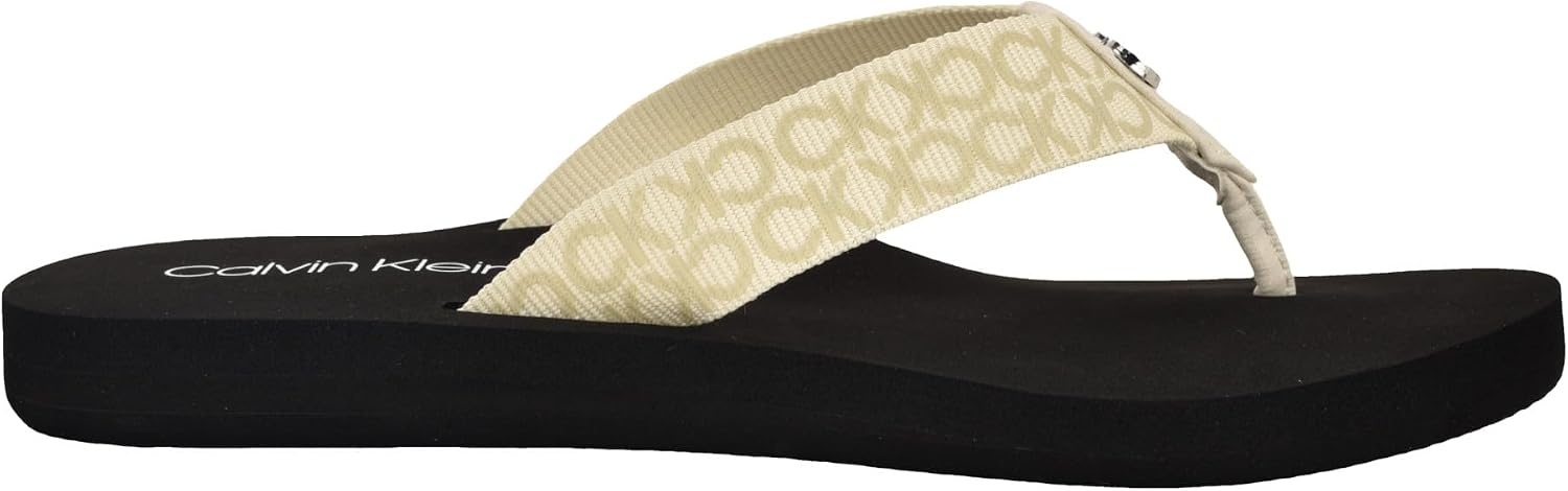 image:imageCalvin Klein Womens Caluha Flip FlopIvory Logo 150