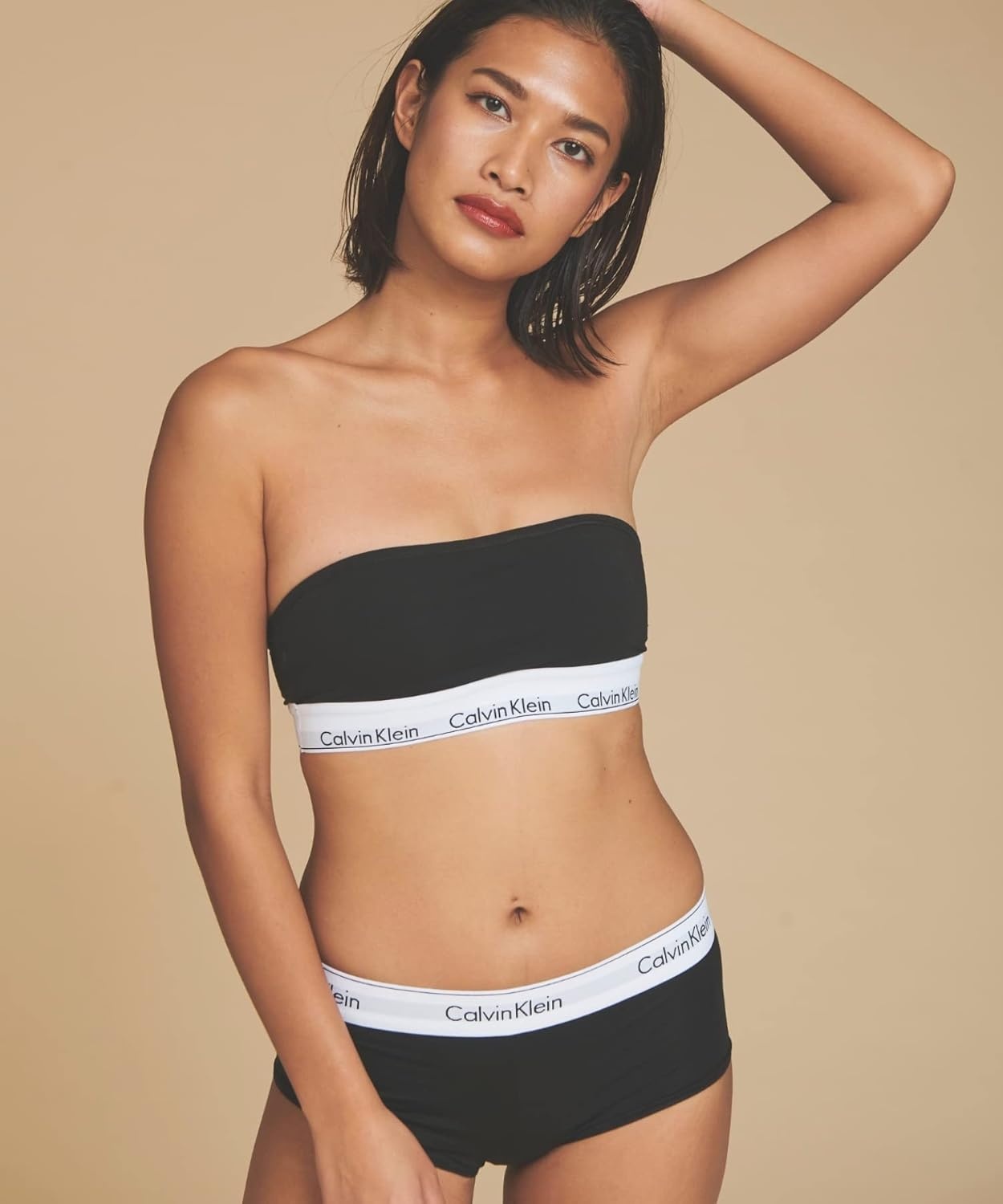 image:imageCalvin Klein Womens Cotton Boyshort PantyBlack