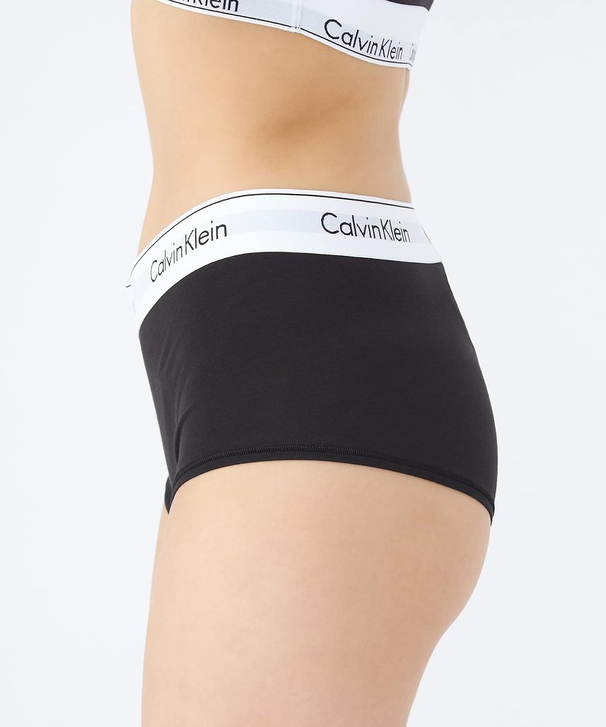 image:imageCalvin Klein Womens Cotton Boyshort PantyBlack