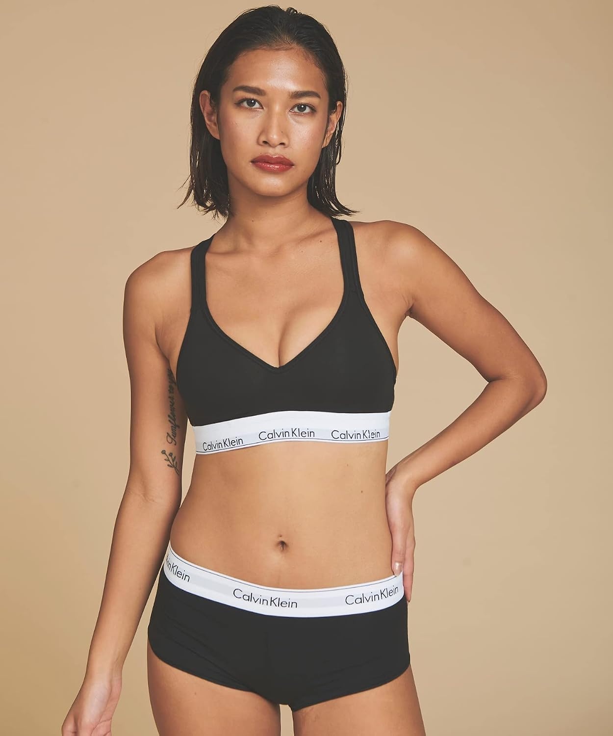 image:imageCalvin Klein Womens Cotton Boyshort PantyBlack