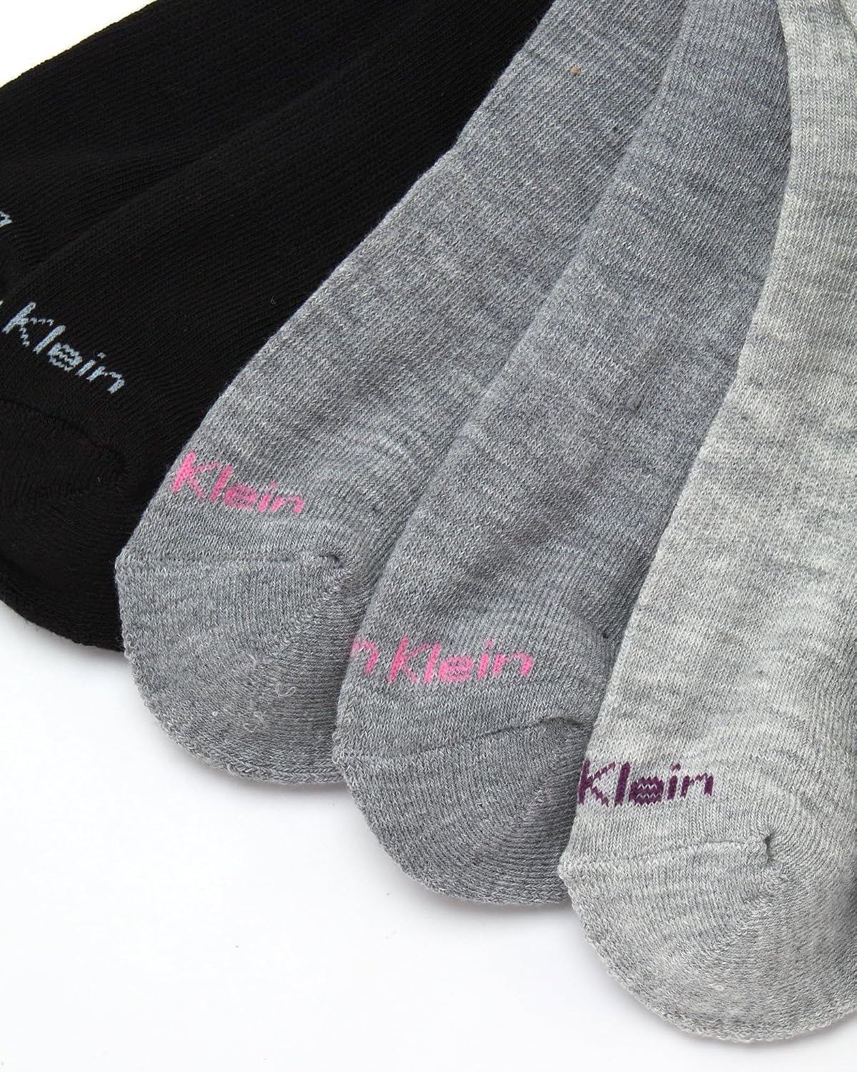 image:imageCalvin Klein Womens High Quarter Socks 12 Pack Terry Cushion Breathable Athletic Crew Socks for Women Shoe Size 410Grey Assorted