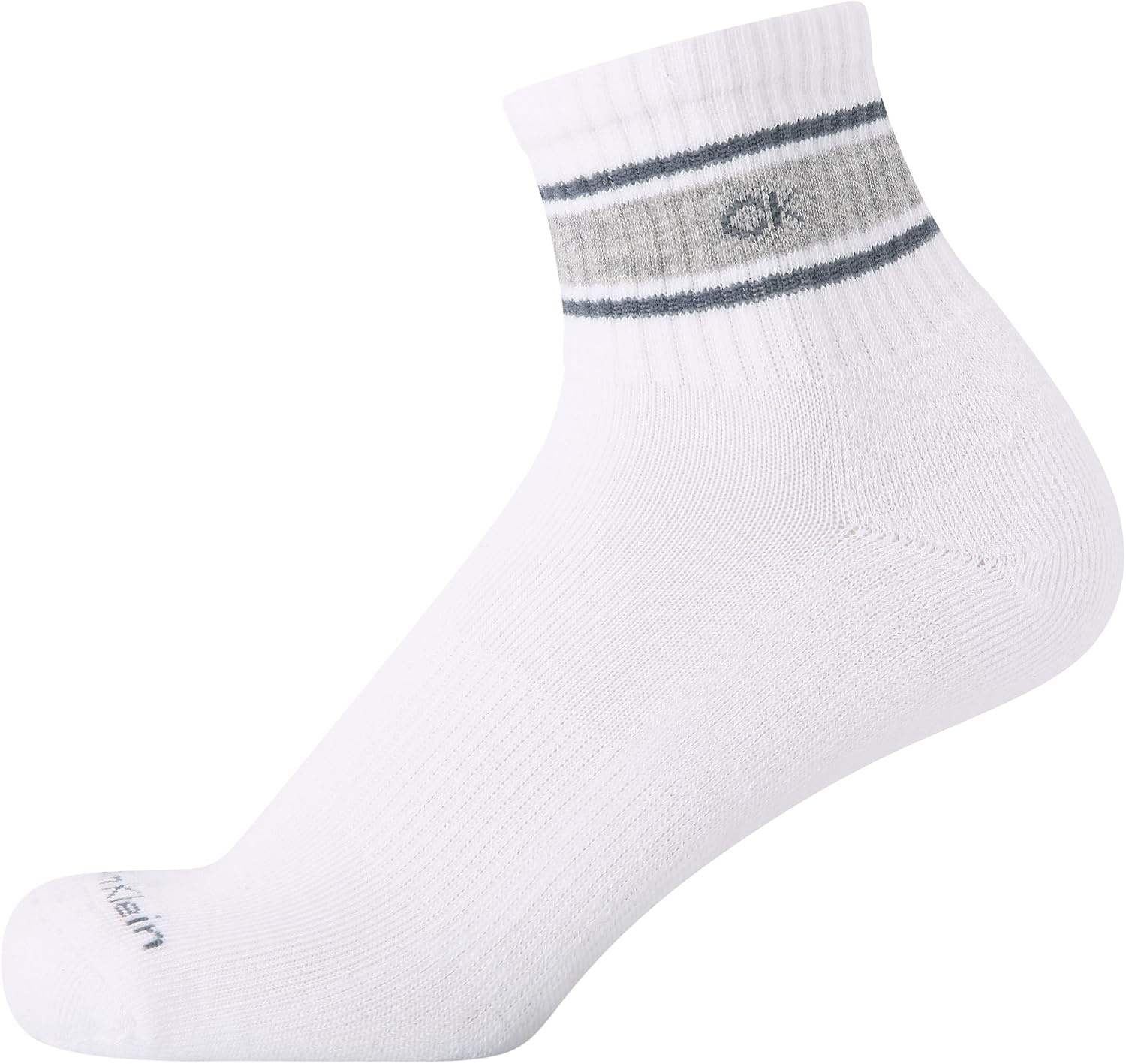 image:imageCalvin Klein Womens High Quarter Socks 12 Pack Terry Cushion Breathable Athletic Crew Socks for Women Shoe Size 410White Assorted