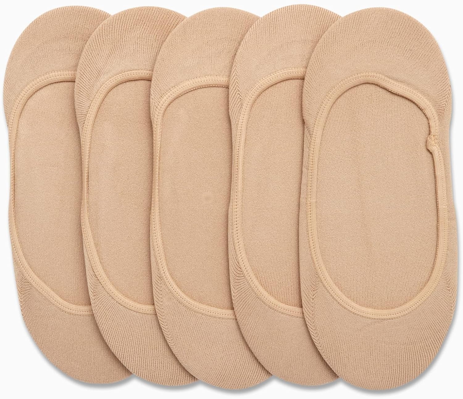 image:imageCalvin Klein Womens Liner Socks 5 Pack Athletic Shoe Sock Liners Lightweight Performance Non Slip No Show Socks for WomenNude