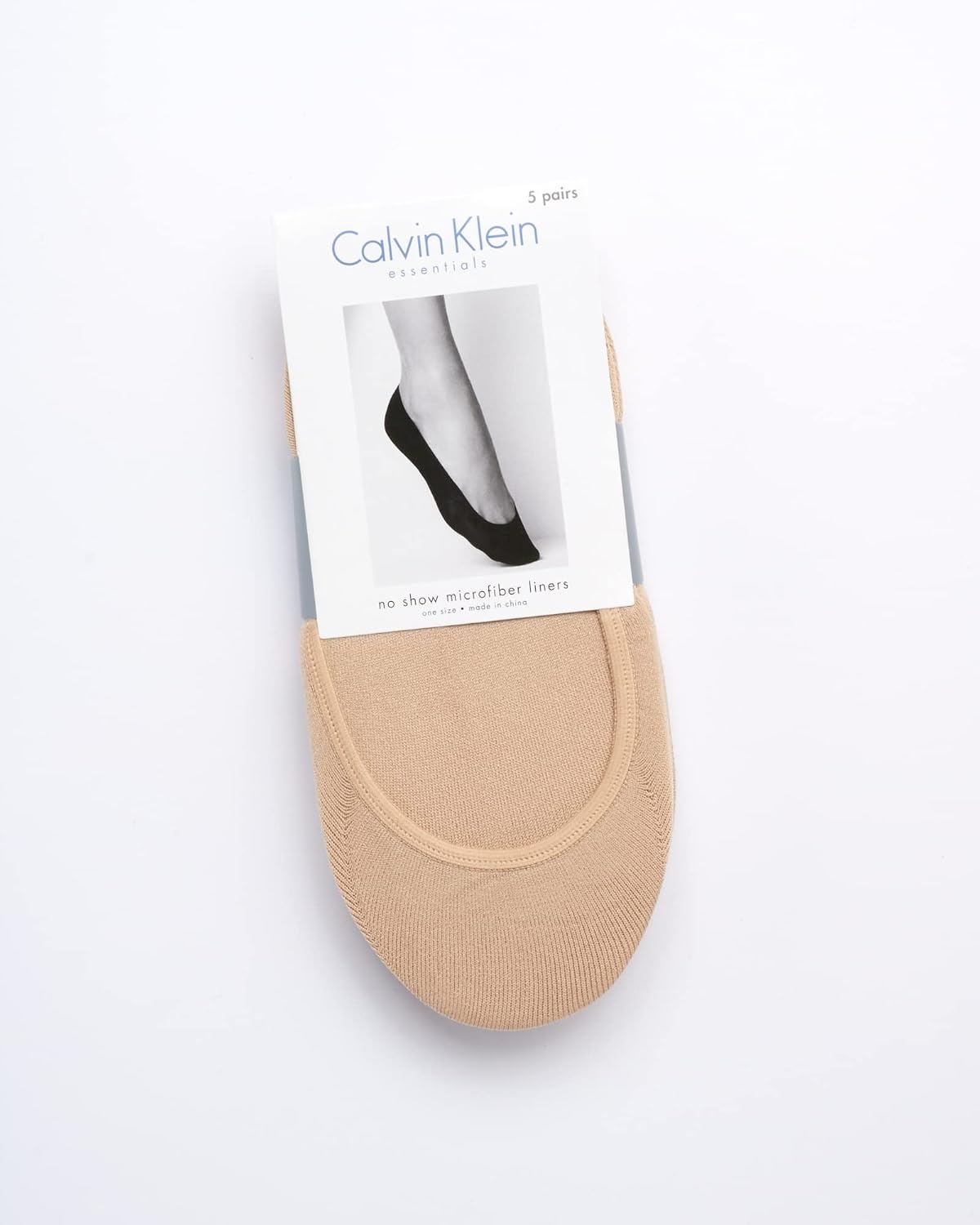 image:imageCalvin Klein Womens Liner Socks 5 Pack Athletic Shoe Sock Liners Lightweight Performance Non Slip No Show Socks for WomenNude