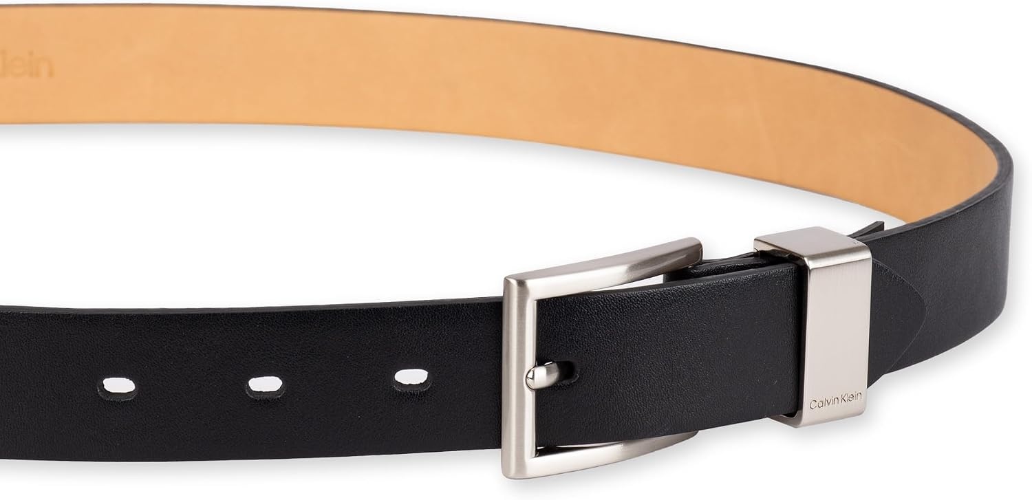 image:imageCalvin Klein Womens Metal Loop Slim 1 Inch Fashion Belt for Trousers Jeans DressesBlack