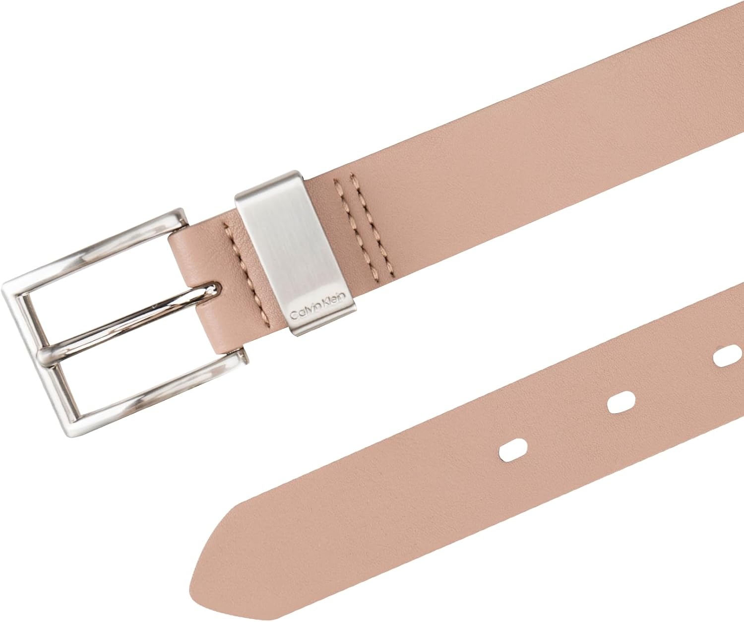 image:imageCalvin Klein Womens Metal Loop Slim 1 Inch Fashion Belt for Trousers Jeans DressesLight Brown