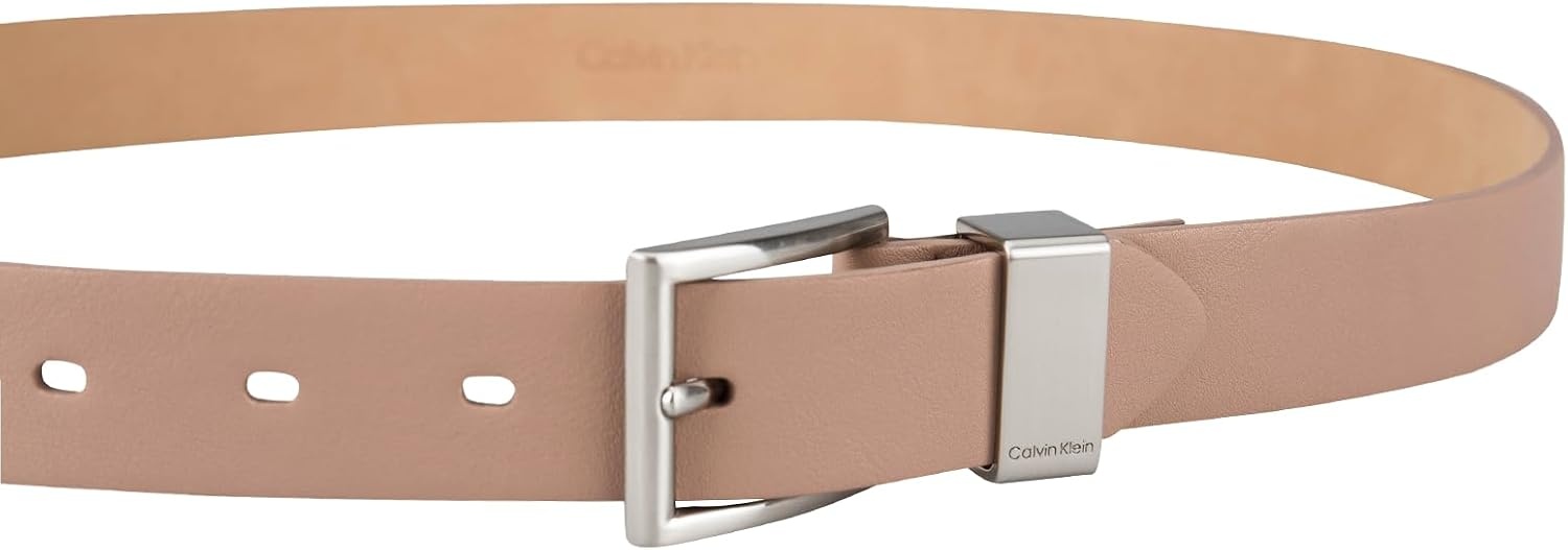 image:imageCalvin Klein Womens Metal Loop Slim 1 Inch Fashion Belt for Trousers Jeans DressesLight Brown
