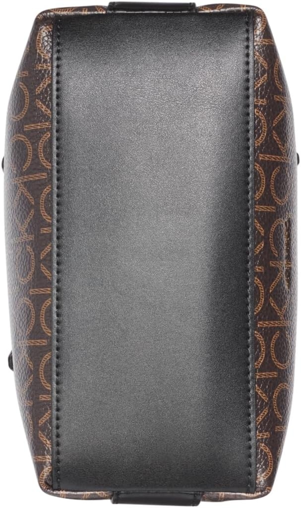image:imageCalvin Klein Womens Millie 2 in 1 Triple Compartment Mini Satchel CrossbodyBrownKhakiBlack