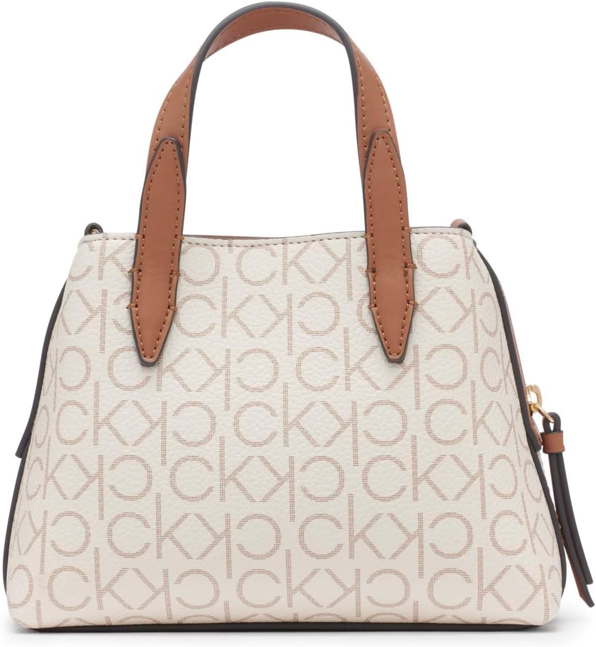 image:imageCalvin Klein Womens Millie 2 in 1 Triple Compartment Mini Satchel CrossbodyVanillaKhakiCaramel