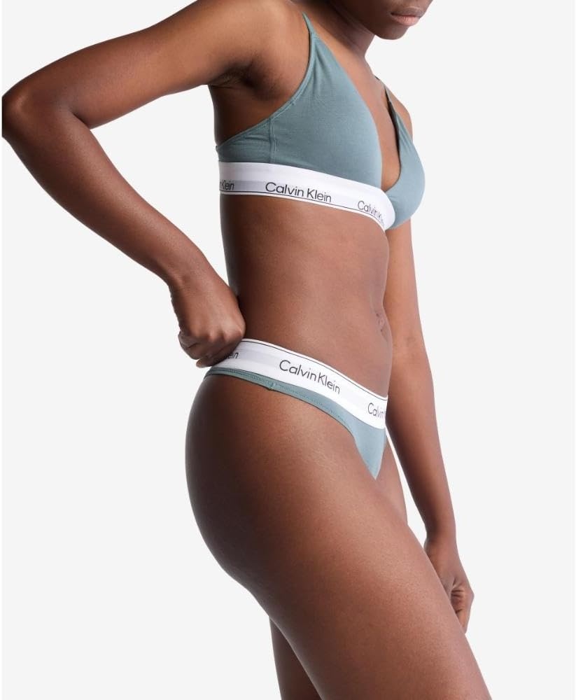 image:imageCalvin Klein Womens Modern Cotton ThongPantyBlue Performance
