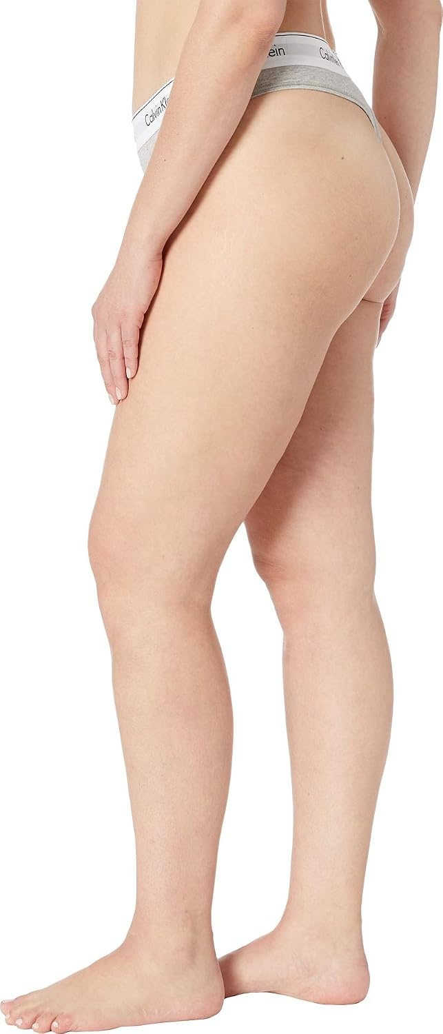 image:imageCalvin Klein Womens Modern Cotton ThongPantyGrey Heather