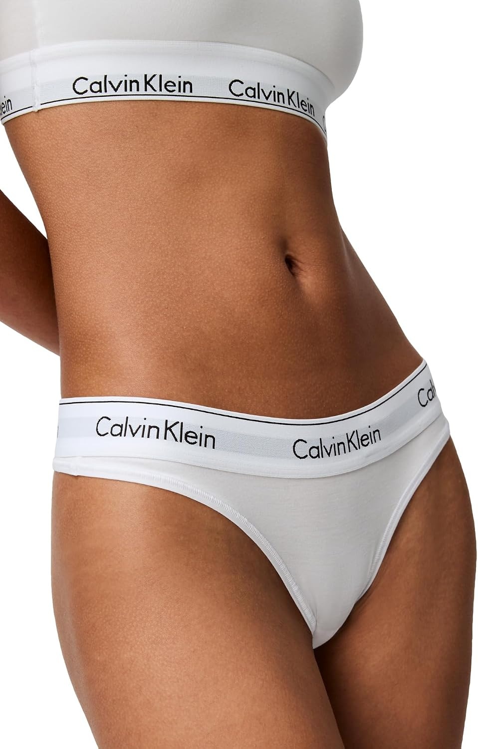 image:imageCalvin Klein Womens Modern Cotton ThongPantyWhite