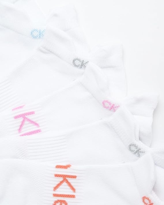 image:imageCalvin Klein Womens No Show Socks 12 Pack Lightweight Cushioned Athletic Tab Low Cut Running Socks for WomenWhite Tab