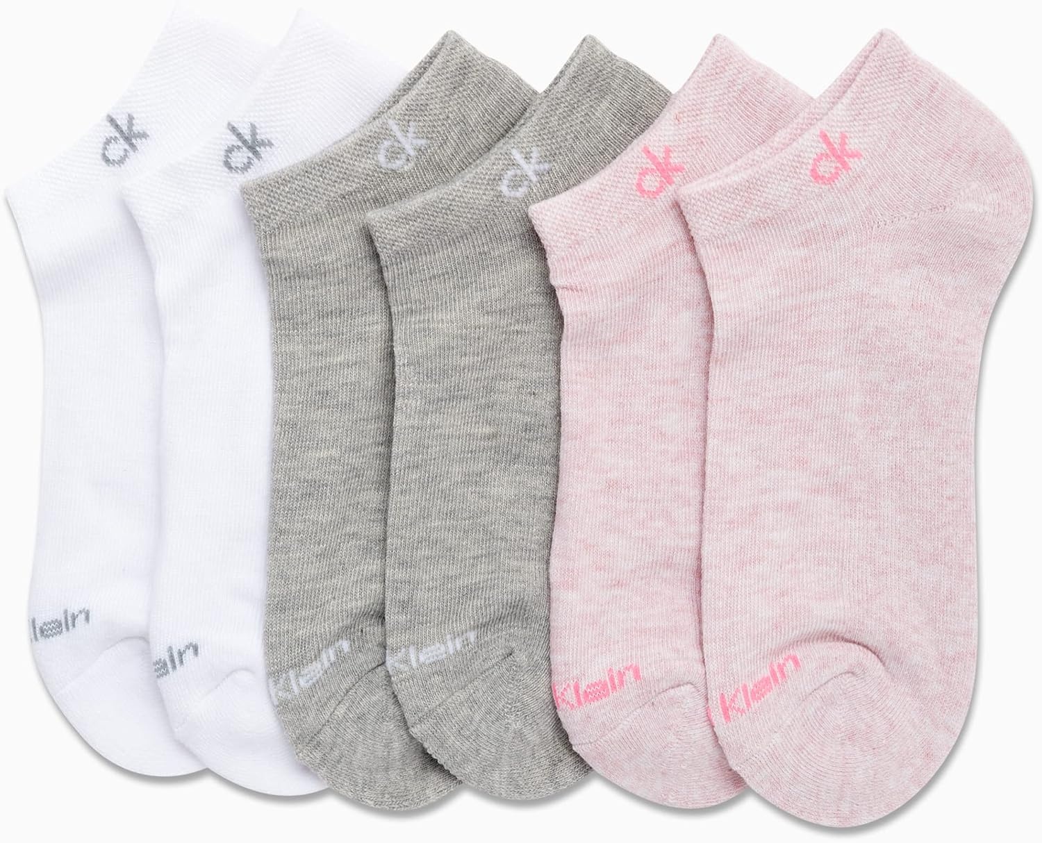 image:imageCalvin Klein Womens No Show Socks 6 Pack Breathable Cotton Blend Athletic Performance Low Cut Running Socks for WomenAssorted