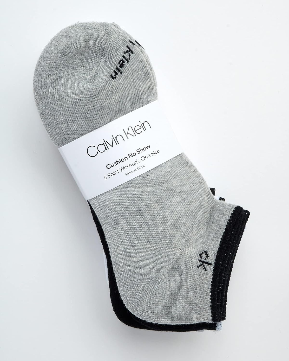 image:imageCalvin Klein Womens No Show Socks 6 Pack Breathable Cotton Blend Athletic Performance Low Cut Running Socks for WomenGrey Assorted