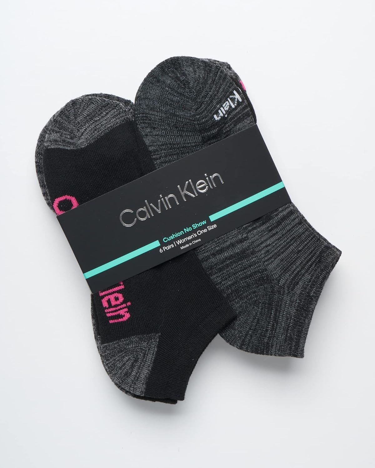 image:imageCalvin Klein Womens No Show Socks 6 Pack Breathable Cotton Blend Athletic Performance Low Cut Running Socks for WomenGrey Multi