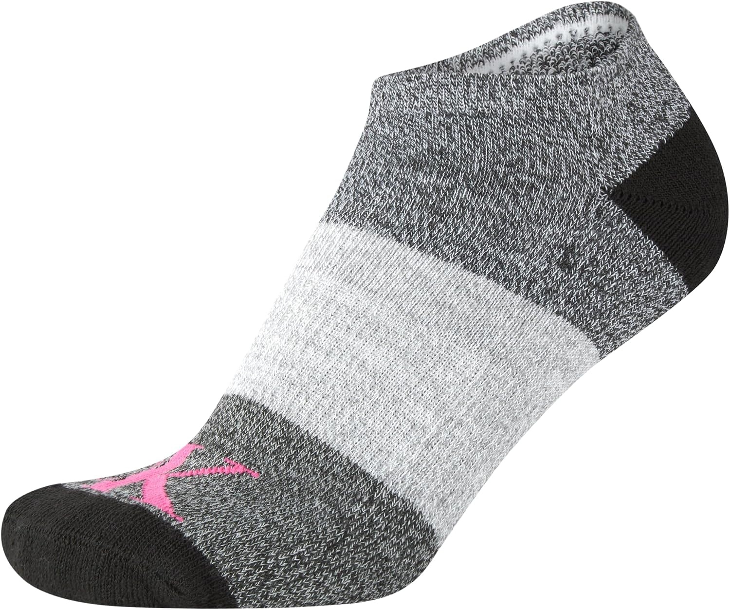image:imageCalvin Klein Womens No Show Socks 6 Pack Breathable Cotton Blend Athletic Performance Low Cut Running Socks for WomenGreyBlack Logo