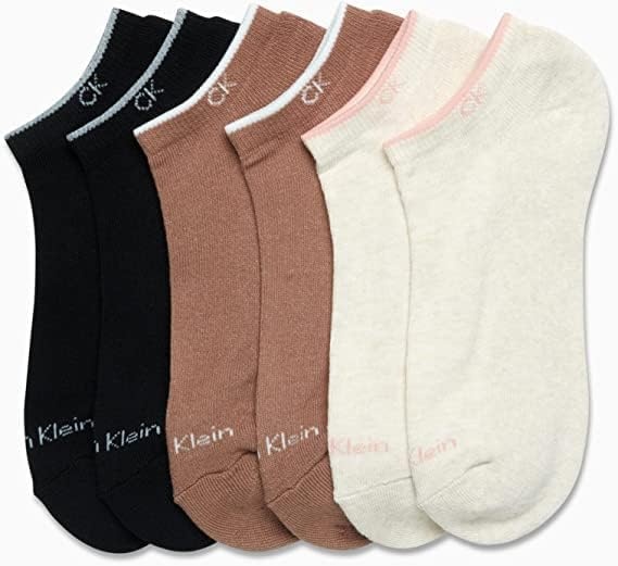 image:imageCalvin Klein Womens No Show Socks 6 Pack Breathable Cotton Blend Athletic Performance Low Cut Running Socks for WomenNeutral Assorted