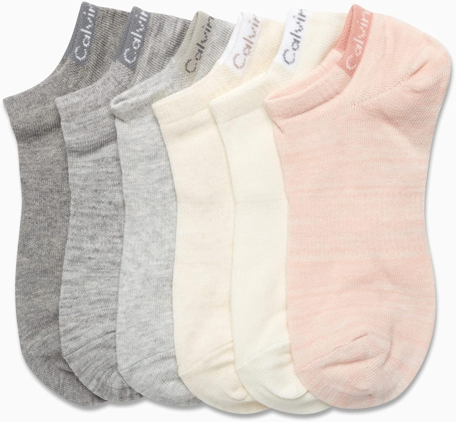 image:imageCalvin Klein Womens No Show Socks 6 Pack Breathable Cotton Blend Athletic Performance Low Cut Running Socks for WomenRose Multi