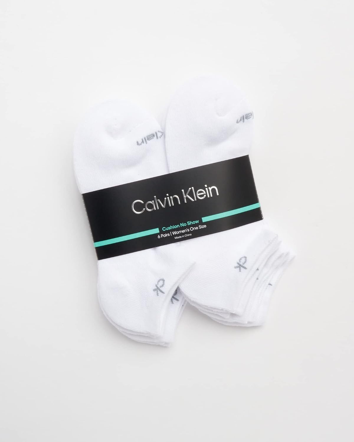 image:imageCalvin Klein Womens No Show Socks 6 Pack Breathable Cotton Blend Athletic Performance Low Cut Running Socks for WomenWhite