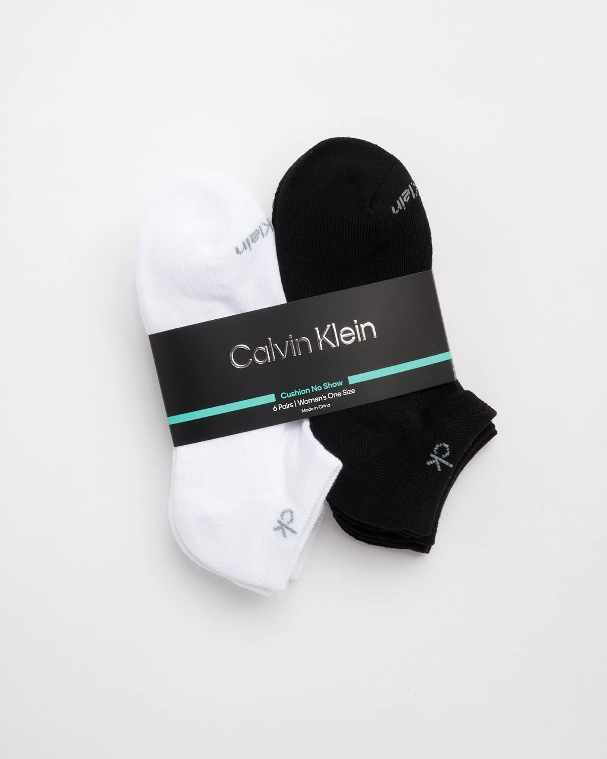 image:imageCalvin Klein Womens No Show Socks 6 Pack Breathable Cotton Blend Athletic Performance Low Cut Running Socks for WomenWhiteBlack