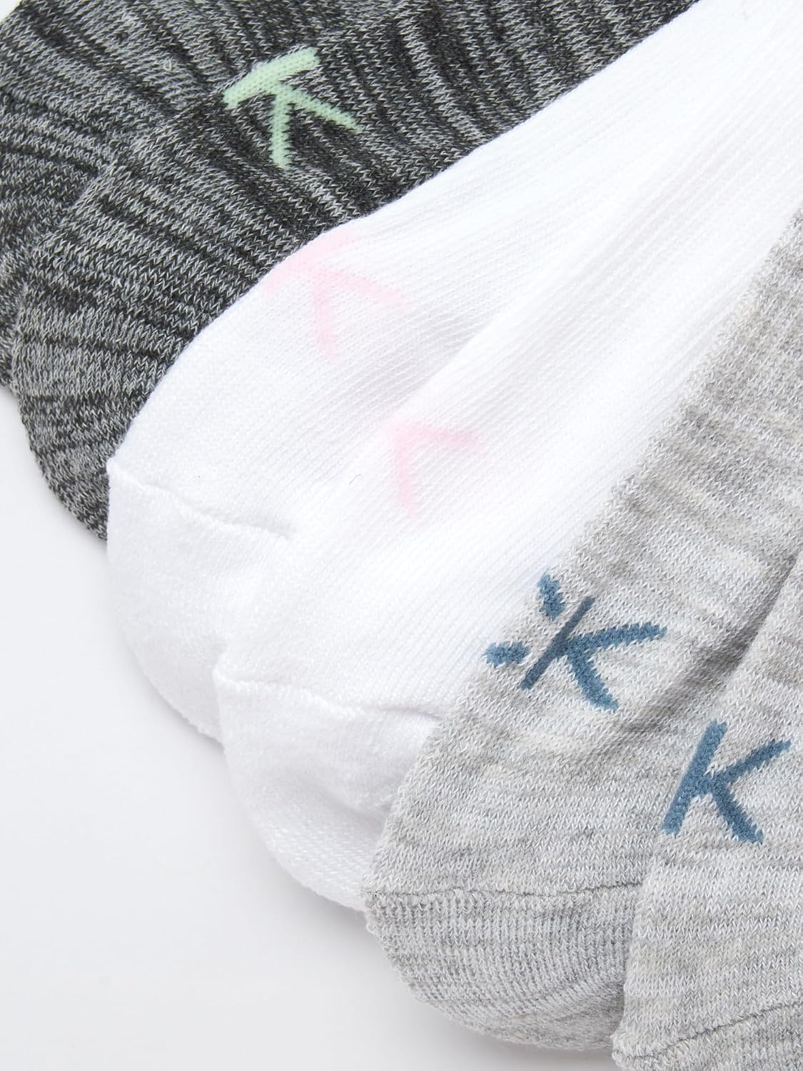 image:imageCalvin Klein Womens No Show Socks 6 Pack Breathable Cotton Blend Athletic Performance Low Cut Running Socks for WomenWhiteGrey